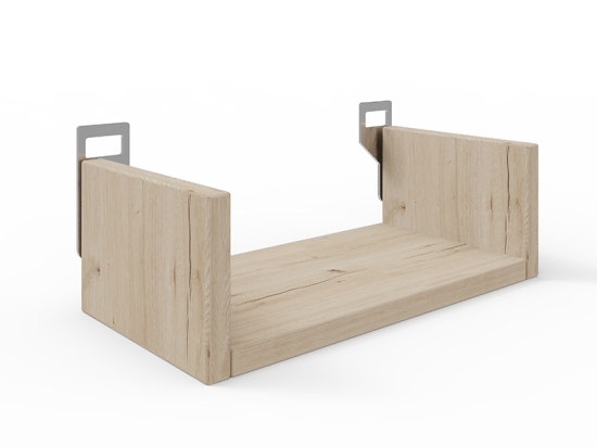 ΡΑΦΙΕΡΑ ΤΟΙΧΟΥ DERVA PAKOWORLD ΣΕ OAK ΑΠΟΧΡΩΣΗ 30X15X10CM