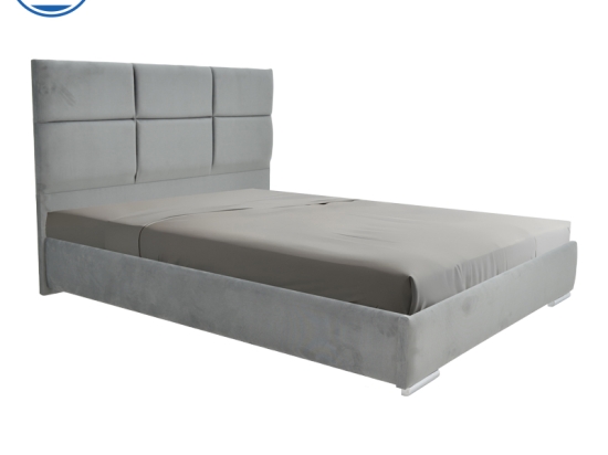 ΚΡΕΒΑΤΙ ΔΙΠΛΟ CANTER PAKOWORLD ΥΦΑΣΜΑ ΣΕ ΓΚΡΙ ΑΠΟΧΡΩΣΗ 160X200ΕΚ
