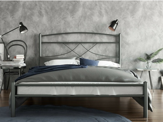 ΚΡΕΒΑΤΙ ΜΟΝΟ EMMA ΜΕΤΑΛΛΙΚΟ ΑΣΗΜΙ ΣΦΥΡΙΛΑΤΟ 90X200CM
