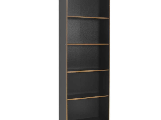 ΒΙΒΛΙΟΘΗΚΗ MAX MEGAPAP ΧΡΩΜΑ ΑΝΘΡΑΚΙ 64X26X182ΕΚ.