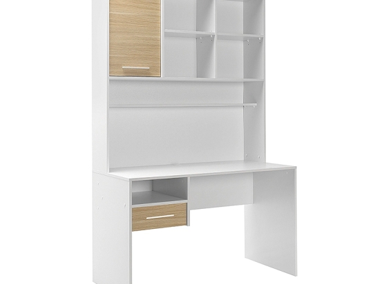 ΓΡΑΦΕΙΟ ΕΡΓΑΣΙΑΣ LONDON MEGAPAP ΧΡΩΜΑ ΛΕΥΚΟ - OAK 120X60X196ΕΚ.