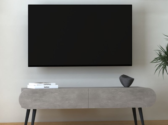 ΕΠΙΠΛΟ ΤΗΛΕΟΡΑΣΗΣ LOTUS MEGAPAP ΧΡΩΜΑ ΓΚΡΙ ΡΕΤΡΟ 120X30X40ΕΚ.