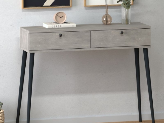 ΚΟΝΣΟΛΑ ALIS MEGAPAP ΧΡΩΜΑ ΓΚΡΙ ΡΕΤΡΟ 110X29X88ΕΚ.