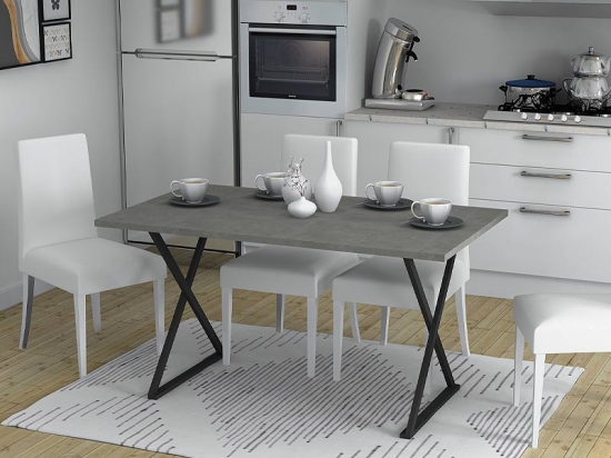 ΤΡΑΠΕΖΙ BETTE MEGAPAP ΧΡΩΜΑ ΓΚΡΙ ΣΚΥΡΟΔΕΜΑΤΟΣ 140X80X76ΕΚ.