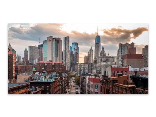 ΠΙΝΑΚΑΣ ΣΕ ΚΑΜΒΑ "NEW YORK MANHATTAN" MEGAPAP ΨΗΦΙΑΚΗΣ ΕΚΤΥΠΩΣΗΣ 140X70X3ΕΚ.