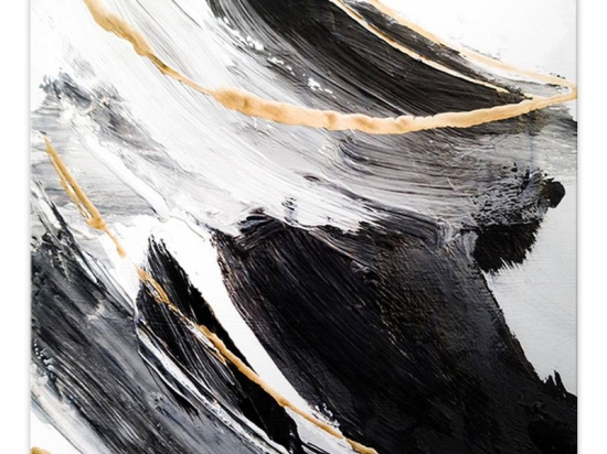 ΠΙΝΑΚΑΣ ΣΕ ΚΑΜΒΑ "GOLDEN AND SILVER REFLECTIONS" MEGAPAP ΨΗΦΙΑΚΗΣ ΕΚΤΥΠΩΣΗΣ 100X100X3ΕΚ.