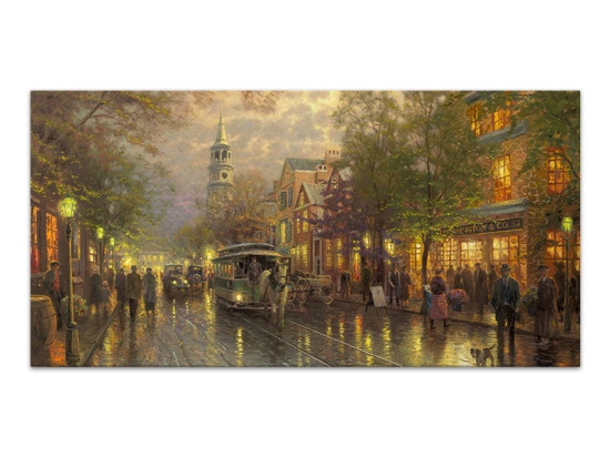 ΠΙΝΑΚΑΣ ΣΕ ΚΑΜΒΑ "WET STREETS" MEGAPAP ΨΗΦΙΑΚΗΣ ΕΚΤΥΠΩΣΗΣ 140X70X3ΕΚ.