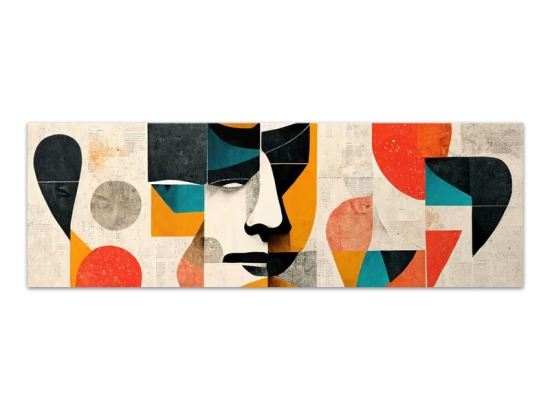 ΠΙΝΑΚΑΣ ΣΕ ΚΑΜΒΑ "ABSTRACT FACES" MEGAPAP ΨΗΦΙΑΚΗΣ ΕΚΤΥΠΩΣΗΣ 150X50X3ΕΚ.