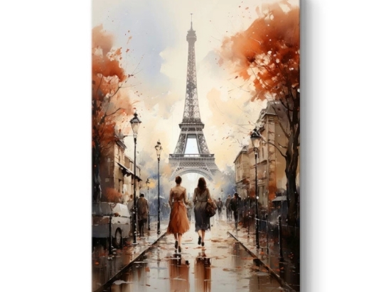 ΠΙΝΑΚΑΣ ΣΕ ΚΑΜΒΑ "AUTUMN IN PARIS" MEGAPAP ΨΗΦΙΑΚΗΣ ΕΚΤΥΠΩΣΗΣ 70X100X3ΕΚ.