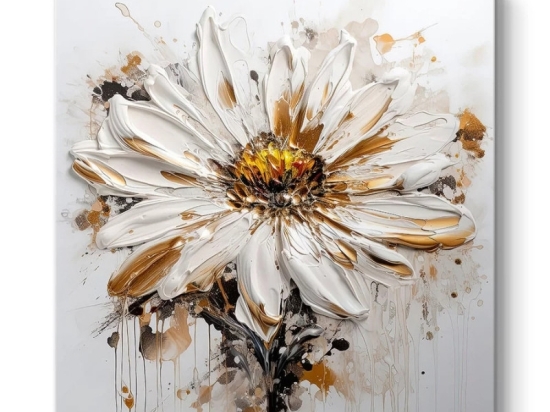 ΠΙΝΑΚΑΣ ΣΕ ΚΑΜΒΑ "DAISY" MEGAPAP ΨΗΦΙΑΚΗΣ ΕΚΤΥΠΩΣΗΣ 80X80X3ΕΚ.