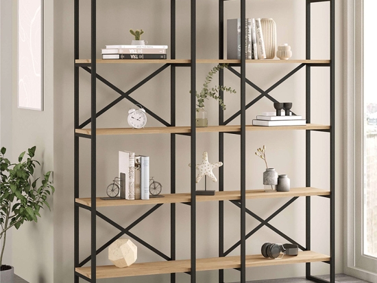 ΒΙΒΛΙΟΘΗΚΗ DUSAN MEGAPAP ΧΡΩΜΑ SEPET OAK 143,5X30X175ΕΚ.