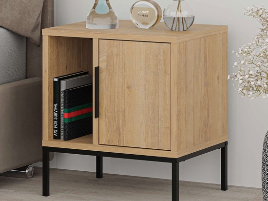 ΚΟΜΟΔΙΝΟ GLYNN MEGAPAP ΧΡΩΜΑ SAPHHIRE OAK 45X35X50ΕΚ.