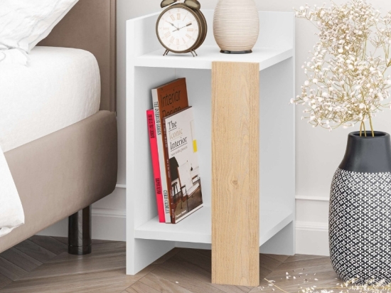 ΚΟΜΟΔΙΝΟ ELOS MEGAPAP ΧΡΩΜΑ ΛΕΥΚΟ - SAPHHIRE OAK 30X31,7X55ΕΚ.