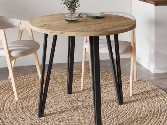 ΤΡΑΠΕΖΙ XANA MEGAPAP ΧΡΩΜΑ SEPET OAK Ø90X77,5ΕΚ.