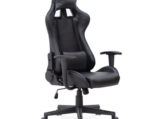 ΚΑΡΕΚΛΑ ΓΡΑΦΕΙΟΥ GAMING ALONSO MEGAPAP ΑΠΟ ΤΕΧΝΟΔΕΡΜΑ ΧΡΩΜΑ ΜΑΥΡΟ 67X70X125/135 ΕΚ.