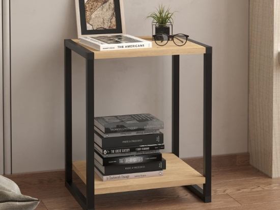 ΚΟΜΟΔΙΝΟ GINA MEGAPAP ΧΡΩΜΑ SAPPHIRE OAK - ΜΑΥΡΟ 39X30X48ΕΚ.
