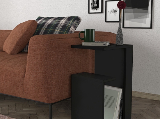 ΤΡΑΠΕΖΑΚΙ ΒΟΗΘΗΤΙΚΟ ROSANA MEGAPAP ΧΡΩΜΑ ΜΑΥΡΟ 35X29,5X60ΕΚ.