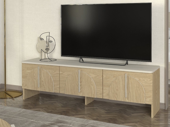 ΕΠΙΠΛΟ ΤΗΛΕΟΡΑΣΗΣ REBEL MEGAPAP ΧΡΩΜΑ ROTA OAK - SANDSTONE 150X35X45ΕΚ.