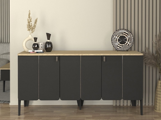 ΜΠΟΥΦΕΣ PEDRO MEGAPAP ΧΡΩΜΑ ΑΝΘΡΑΚΙ - ROTA OAK 150X45X75ΕΚ.