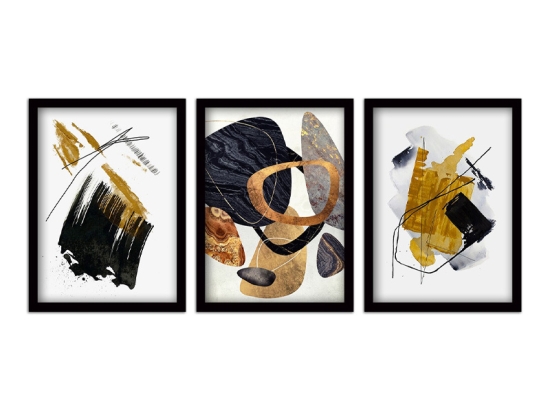 ΠΙΝΑΚΑΣ "ABSTRACT SHAPES" MEGAPAP 3 ΤΜΧ. ΣΕ ΠΛΑΙΣΙΟ 35X45X2ΕΚ.
