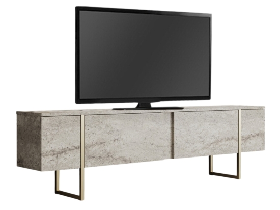 ΕΠΙΠΛΟ ΤΗΛΕΟΡΑΣΗΣ LUXE MEGAPAP ΧΡΩΜΑ TRAVERTINE - ΧΡΥΣΟ 180X30X50ΕΚ.