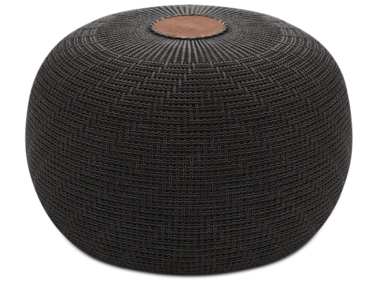 ΣΚΑΜΠΟ - ΠΟΥΦ KNIT MEGAPAP ΠΛΕΚΤΟ ΧΡΩΜΑ ΑΝΘΡΑΚΙ Φ47X35ΕΚ.