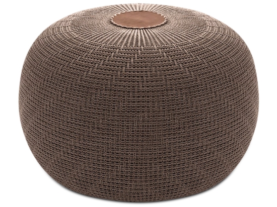 ΣΚΑΜΠΟ - ΠΟΥΦ KNIT MEGAPAP ΠΛΕΚΤΟ ΧΡΩΜΑ ΚΑΦΕ Φ47X35ΕΚ.