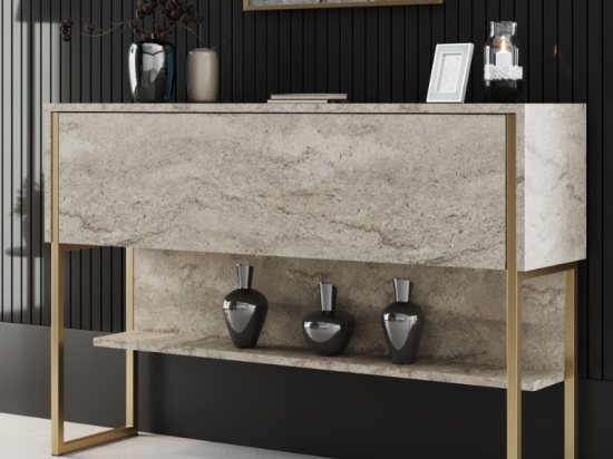 ΜΠΟΥΦΕΣ LUXE MEGAPAP ΧΡΩΜΑ TRAVERTINE - ΧΡΥΣΟ 120X30X80ΕΚ.