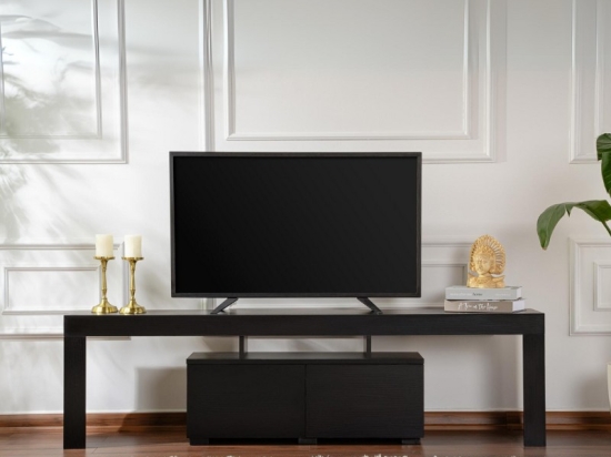 ΕΠΙΠΛΟ ΤΗΛΕΟΡΑΣΗΣ ENCLAVE MEGAPAP ΧΡΩΜΑ ΜΑΥΡΟ 180X31,3X50ΕΚ.