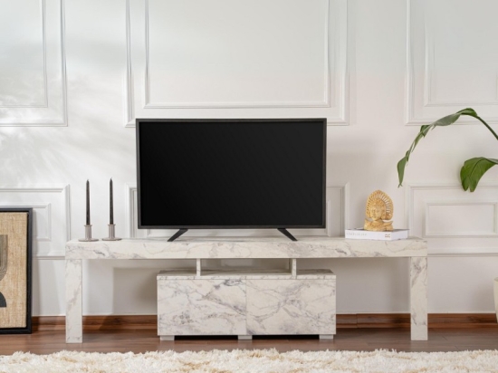 ΕΠΙΠΛΟ ΤΗΛΕΟΡΑΣΗΣ ENCLAVE MEGAPAP ΧΡΩΜΑ ΕΦΕ ΜΑΡΜΑΡΟΥ 180X31,3X50ΕΚ.