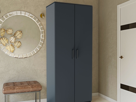 ΝΤΟΥΛΑΠΑ ΔΙΦΥΛΛΗ SIMPLE ΓΡΑΦΙΤΗΣ 80X52X205CM