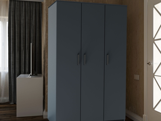 ΝΤΟΥΛΑΠΑ ΤΡΙΦΥΛΛΗ SIMPLE ΓΡΑΦΙΤΗΣ 120X52X205CM