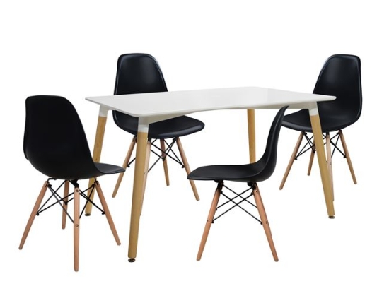 ΣΕΤ ΤΡΑΠΕΖΑΡΙΑ 5Τ ΤΡΑΠΕΖΙ MINIMAL 120x80x73 cm-TWIST ΜΑΥΡΕΣ HM10080.02