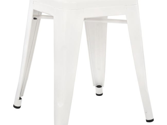 ΣΚΑΜΠΩ ΜΕΤΑΛΛΙΚΟ HM0096.21 MELITA ΣΕ ΧΡΩΜΑ MILK WHITE 39x39x46 εκ.