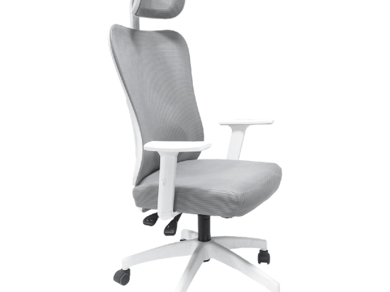 ΚΑΡΕΚΛΑ ΓΡΑΦΕΙΟΥ MEXER HM1195.02 ΓΚΡΙ MESH-ΜΕΤΑΛ.ΒΑΣΗ-ΣΚΕΛΕΤΟΣ ΛΕΥΚΟΣ 68x70x136Υεκ.