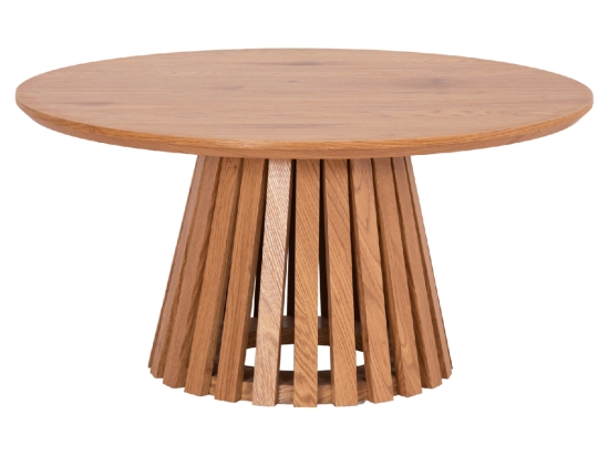 ΤΡΑΠΕΖΙ ΣΑΛΟΝΙΟΥ TALBERT HM18024 MDF ΣΕ ΑΝΟΙΧΤΟ ΦΥΣΙΚΟ ΞΥΛΟΥ Φ80x40,5Υεκ.