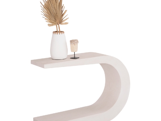 ΚΟΝΣΟΛΑ ΣΕΙΡΑ SANTORINI HM18049 MDF ΣΕ ΥΠΟΛΕΥΚΟ ΧΡΩΜΑ 110x30x70Υεκ.