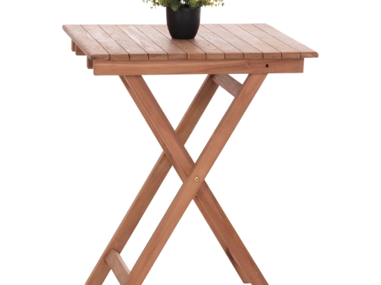 ΤΡΑΠΕΖΙ ΣΚΗΝΟΘΕΤΗ ΤΕΤΡΑΓΩΝΟ HEIDEL HM18121 ΞΥΛΟ TEAK--ΦΥΣΙΚΟ 60x60x75Υεκ.