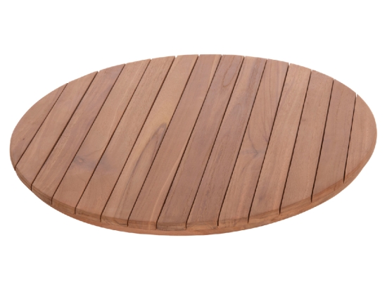 ΕΠΙΦΑΝΕΙΑ ΤΡΑΠΕΖΙΟΥ ΣΤΡΟΓΓΥΛΗ HM18133 ΞΥΛΟ TEAK--ΦΥΣΙΚΟ Φ70x4(πάχος)εκ.