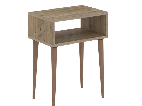 ΚΟΜΟΔΙΝΟ TODD HM18183.04 ΜΕΛΑΜΙΝΗ ΟΑΚ-ΠΟΔΙΑ ΦΥΣΙΚΟ 45x30x58Υεκ.