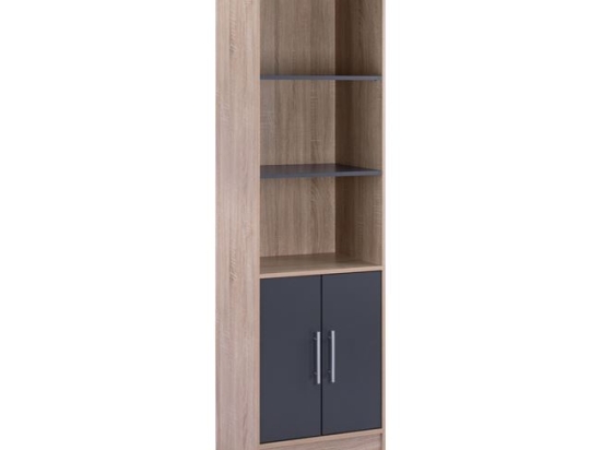 ΒΙΒΛΙΟΘΗΚΗ ΜΕΛΑΜΙΝΗΣ ENSLEY HM2027.04 SONAMA-ΓΚΡΙ 60x30x180Υ εκ.