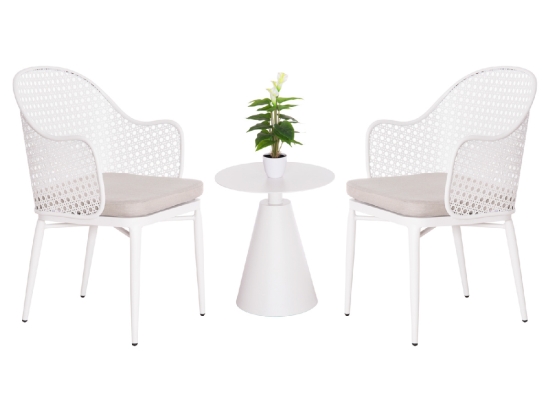 ΣΕΤ LOUNGE 3TMX ΕΞ.ΧΩΡΟΥ OREGO HM21106.02 ΑΛΟΥΜΙΝΙΟ ΣΕ ΛΕΥΚΟ