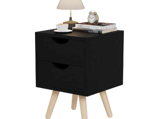 ΚΟΜΟΔΙΝΟ DINKL HM2472.02 ΜΕΛΑΜΙΝΗ-2 ΣΥΡΤΑΡΙΑ-WENGE 29,5x29,5x45Υεκ