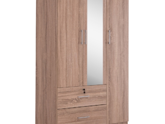 ΝΤΟΥΛΑΠΑ ΜΕ ΚΑΘΡΕΦΤΗ & ΣΥΡΤΑΡΙΑ JARRY HM2485.11 SONAMA OAK ΜΕΛΑΜΙΝΗ 119x48x183Υεκ