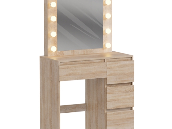 ΤΟΥΑΛΕΤΑ ΜΕ ΦΩΤΙΣΜΟ LED & ΣΥΡΤΑΡΙΑ KEITLIN HM2499.01 ΜΕΛΑΜΙΝΗ ΣΕ SONAMA 80x40x140Υεκ
