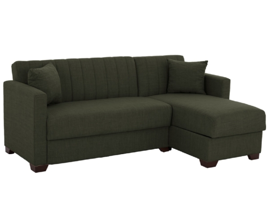 ΚΑΝΑΠΕΣ ΚΡΕΒΑΤΙ GHUFRAN ΓΩΝΙΑ ΑΝΑΣΤΡΕΨΙΜΗ DARK OLIVE HM3244.05 200x133x77Yεκ.