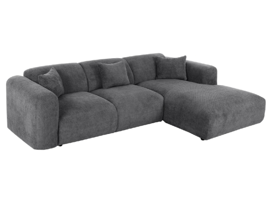 ΚΑΝΑΠΕΣ ΓΩΝΙΑ BRICKEN HM3275.04R ΑΝΘΡΑΚΙ ΥΦΑΣΜΑ 110-282x98-160x72Υεκ.