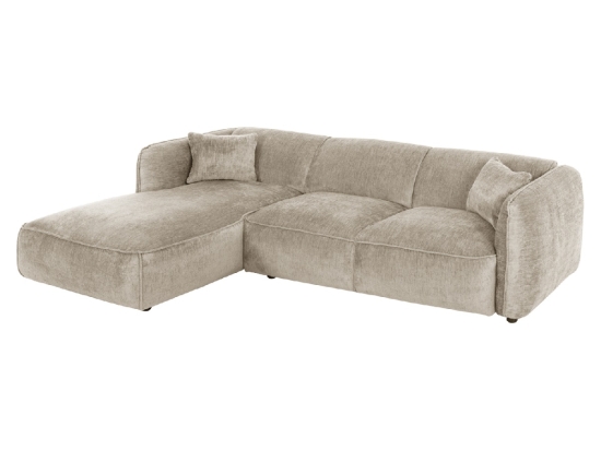 ΚΑΝΑΠΕΣ ΓΩΝΙΑ (ΑΡΙΣΤΕΡΗ) TREAT HM3277.01L ΜΠΕΖ ΥΦΑΣΜΑ 270x163x74Υεκ.
