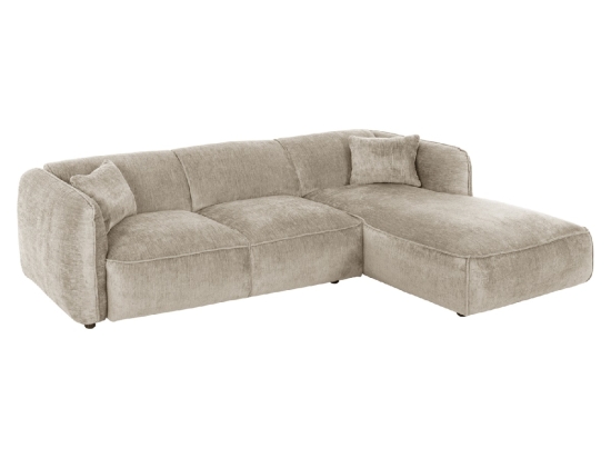 ΚΑΝΑΠΕΣ ΓΩΝΙΑ (ΔΕΞΙΑ) TREAT HM3277.01Ρ ΜΠΕΖ ΥΦΑΣΜΑ 270x163x74Υεκ.