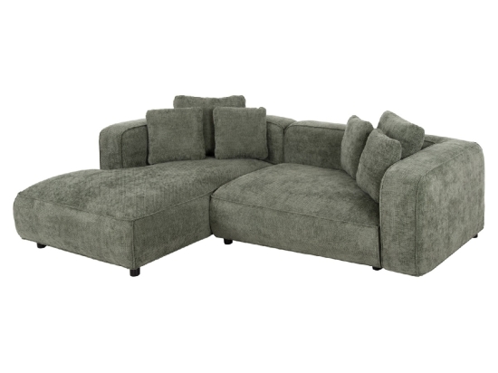 ΚΑΝΑΠΕΣ ΓΩΝΙΑ (ΑΡΙΣΤΕΡΗ) 3-ΘΕΣΙΟΣ GRACE HM3280.05L ΠΡΑΣΙΝΟ ΥΦΑΣΜΑ 252x160x70-90Υεκ